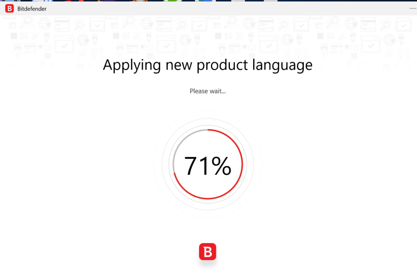 Bitdefender Downloading Language Pack