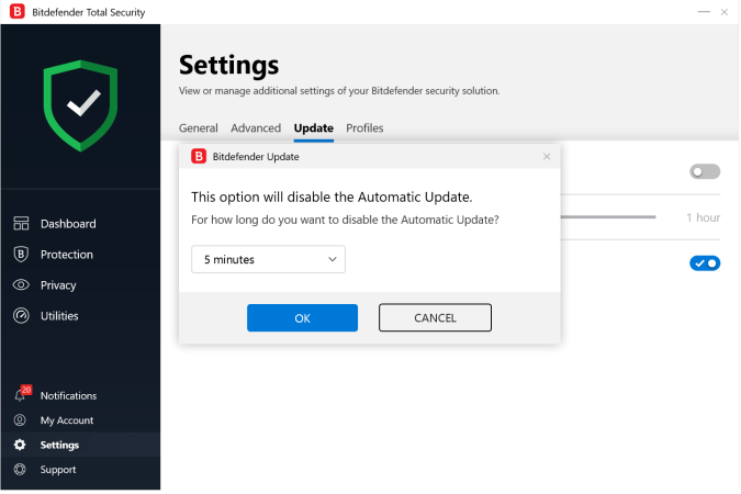 Disable Update for a Period of Time